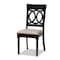 Baxton Studio Jessie Modern and Contemporary Sand Fabric and Dark Brown Finished Wood 7-Piece Dining Set 174-10537-10894-Zoro - alternate 8